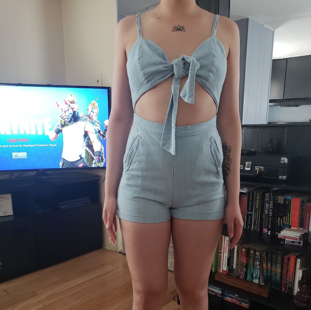 Light Denim Romper